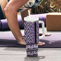 New Zealand Maori Niho Taniwha Tumbler With Handle Waiporopo Mangopare and Puhoro Pattern