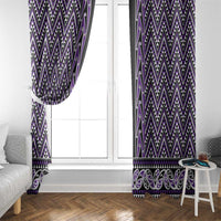New Zealand Maori Niho Taniwha Window Curtain Waiporopo Mangopare and Puhoro Pattern