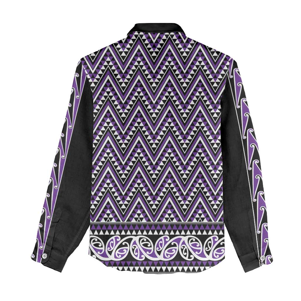 New Zealand Maori Niho Taniwha Women Casual Shirt Waiporopo Mangopare and Puhoro Pattern LT9 - Polynesian Pride