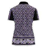 New Zealand Maori Niho Taniwha Women Polo Shirt Waiporopo Mangopare and Puhoro Pattern LT9 - Polynesian Pride
