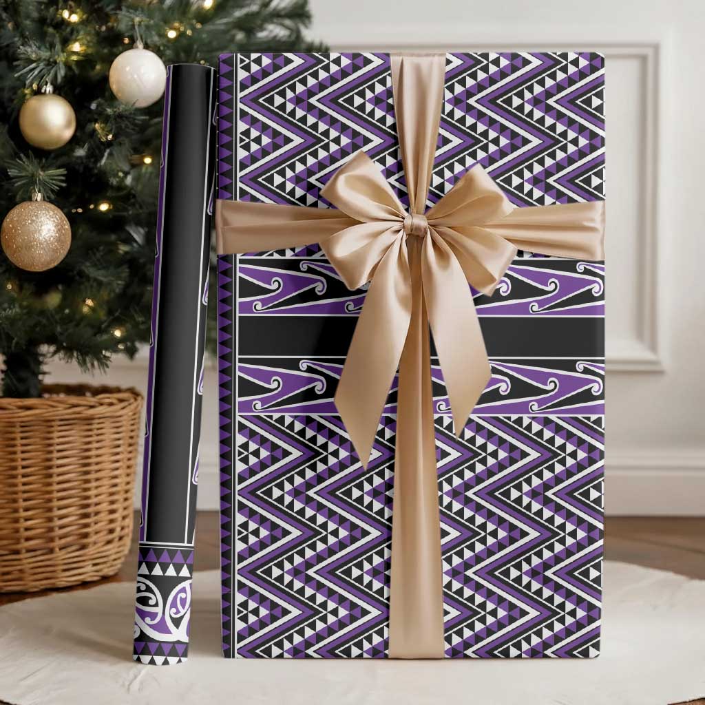 New Zealand Maori Niho Taniwha Wrapping Paper Waiporopo Mangopare and Puhoro Pattern - Polynesian Pride