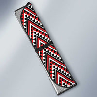 New Zealand Maori Niho Taniwha Auto Sun Shade Whero Mangopare and Puhoro Pattern - Polynesian Pride