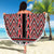 New Zealand Maori Niho Taniwha Beach Blanket Whero Mangopare and Puhoro Pattern