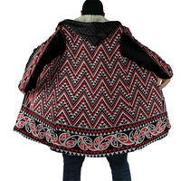 New Zealand Maori Niho Taniwha Cloak Whero Mangopare and Puhoro Pattern - Polynesian Pride