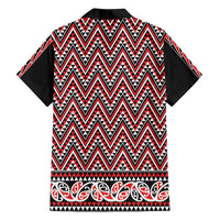 New Zealand Maori Niho Taniwha Family Matching Long Sleeve Bodycon Dress and Hawaiian Shirt Whero Mangopare and Puhoro Pattern LT9 - Polynesian Pride