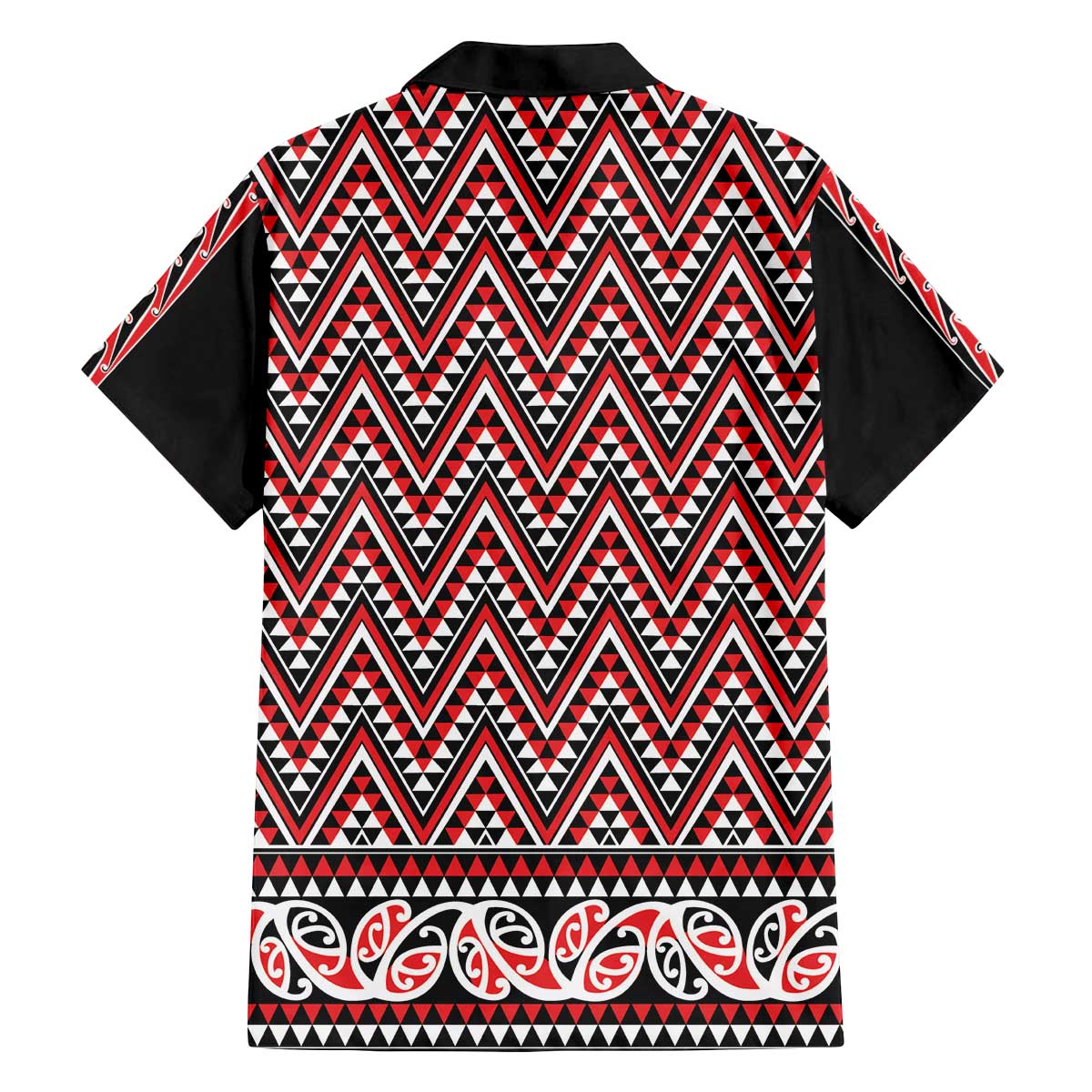 New Zealand Maori Niho Taniwha Family Matching Off The Shoulder Long Sleeve Dress and Hawaiian Shirt Whero Mangopare and Puhoro Pattern LT9 - Polynesian Pride