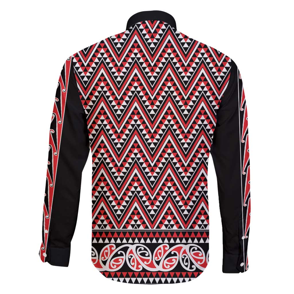 New Zealand Maori Niho Taniwha Family Matching Off Shoulder Maxi Dress and Hawaiian Shirt Whero Mangopare and Puhoro Pattern LT9 - Polynesian Pride