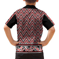 New Zealand Maori Niho Taniwha Family Matching Puletasi and Hawaiian Shirt Whero Mangopare and Puhoro Pattern LT9 - Polynesian Pride