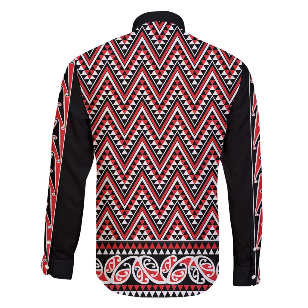 New Zealand Maori Niho Taniwha Family Matching Short Sleeve Bodycon Dress and Hawaiian Shirt Whero Mangopare and Puhoro Pattern LT9 - Polynesian Pride