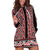 New Zealand Maori Niho Taniwha Hoodie Dress Whero Mangopare and Puhoro Pattern