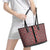 New Zealand Maori Niho Taniwha Leather Tote Bag Whero Mangopare and Puhoro Pattern