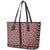 New Zealand Maori Niho Taniwha Leather Tote Bag Whero Mangopare and Puhoro Pattern