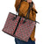New Zealand Maori Niho Taniwha Leather Tote Bag Whero Mangopare and Puhoro Pattern