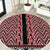New Zealand Maori Niho Taniwha Round Carpet Whero Mangopare and Puhoro Pattern