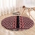 New Zealand Maori Niho Taniwha Round Carpet Whero Mangopare and Puhoro Pattern