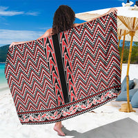 New Zealand Maori Niho Taniwha Sarong Whero Mangopare and Puhoro Pattern