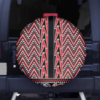 New Zealand Maori Niho Taniwha Spare Tire Cover Whero Mangopare and Puhoro Pattern