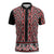 New Zealand Maori Niho Taniwha Zipper Polo Shirt Whero Mangopare and Puhoro Pattern - Polynesian Pride