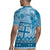 Vintage Bula Fiji Personalised Rugby Jersey Blue Hibiscus Tapa Pattern