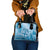Vintage Bula Fiji Personalised Shoulder Handbag Blue Hibiscus Tapa Pattern LT9