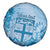 Vintage Bula Fiji Personalised Spare Tire Cover Blue Hibiscus Tapa Pattern LT9
