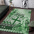Vintage Bula Fiji Personalised Area Rug Green Hibiscus Tapa Pattern LT9