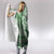 Vintage Bula Fiji Personalised Hooded Blanket Green Hibiscus Tapa Pattern LT9