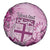 Vintage Bula Fiji Personalised Spare Tire Cover Pink Hibiscus Tapa Pattern LT9