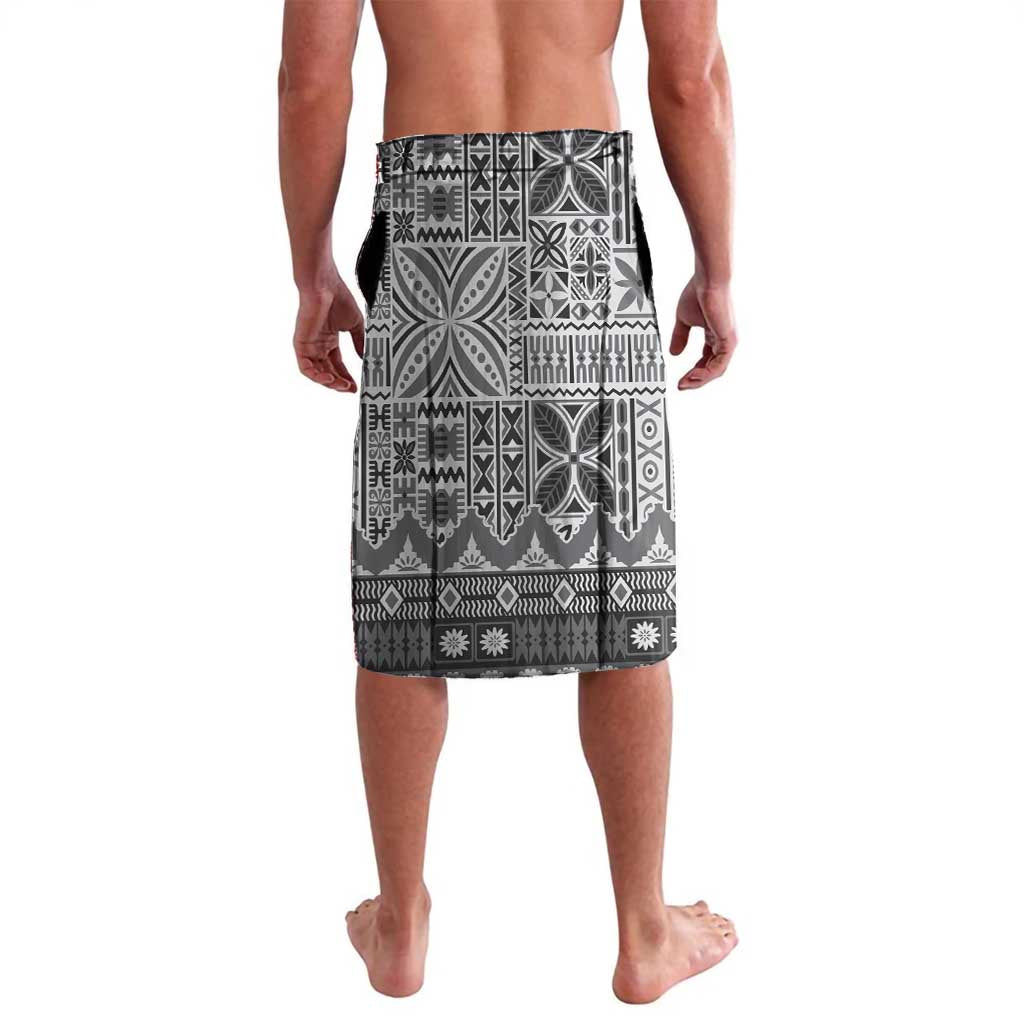 Vintage Bula Fiji Personalised Lavalava Beige Hibiscus Tapa Pattern