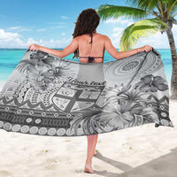 Vintage Bula Fiji Personalised Sarong Beige Hibiscus Tapa Pattern LT9