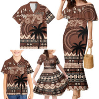 Personalised Bula Fiji 679 Family Matching Mermaid Dress and Hawaiian Shirt Fijian Tagimoucia Masi Tapa Art LT9 - Polynesian Pride
