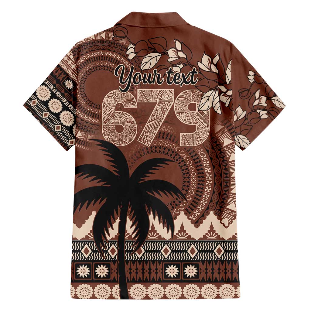 Personalised Bula Fiji 679 Family Matching Off Shoulder Maxi Dress and Hawaiian Shirt Fijian Tagimoucia Masi Tapa Art LT9 - Polynesian Pride