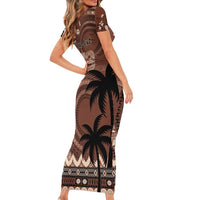 Personalised Bula Fiji 679 Family Matching Short Sleeve Bodycon Dress and Hawaiian Shirt Fijian Tagimoucia Masi Tapa Art LT9 - Polynesian Pride