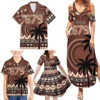 Personalised Bula Fiji 679 Family Matching Summer Maxi Dress and Hawaiian Shirt Fijian Tagimoucia Masi Tapa Art LT9 - Polynesian Pride