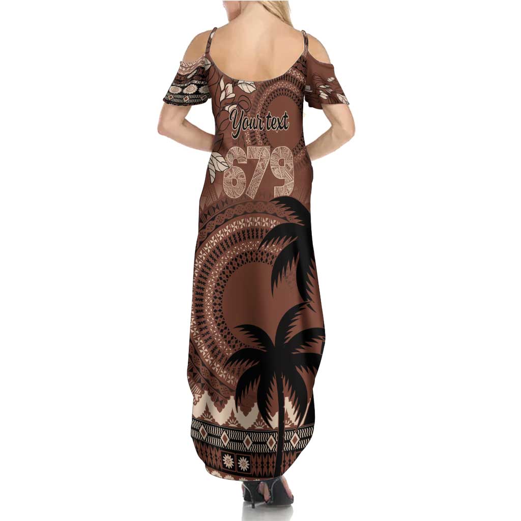 Personalised Bula Fiji 679 Family Matching Summer Maxi Dress and Hawaiian Shirt Fijian Tagimoucia Masi Tapa Art LT9 - Polynesian Pride