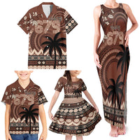 Personalised Bula Fiji 679 Family Matching Tank Maxi Dress and Hawaiian Shirt Fijian Tagimoucia Masi Tapa Art LT9 - Polynesian Pride