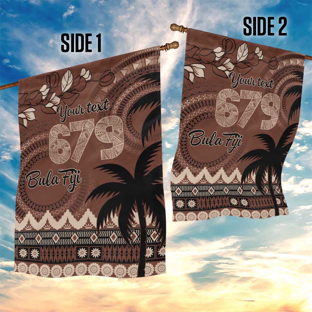 Personalised Bula Fiji 679 Garden Flag Fijian Tagimoucia Masi Tapa Art LT9 - Polynesian Pride