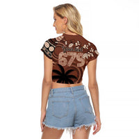 Personalised Bula Fiji 679 Raglan Cropped T Shirt Fijian Tagimoucia Masi Tapa Art