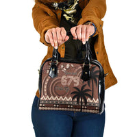 Personalised Bula Fiji 679 Shoulder Handbag Fijian Tagimoucia Masi Tapa Art LT9 One Size Brown - Polynesian Pride