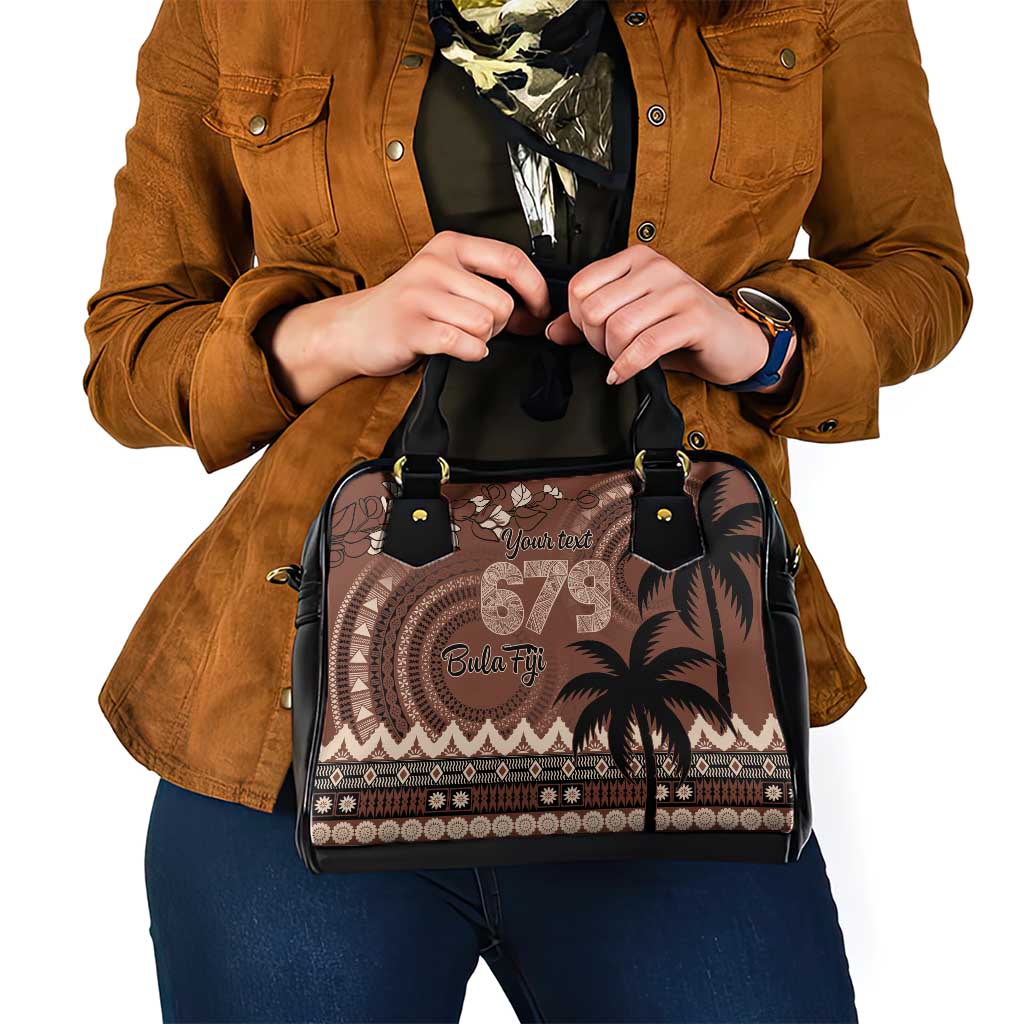 Personalised Bula Fiji 679 Shoulder Handbag Fijian Tagimoucia Masi Tapa Art LT9 - Polynesian Pride