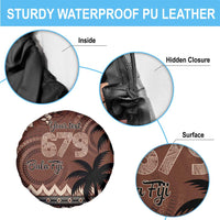 Personalised Bula Fiji 679 Spare Tire Cover Fijian Tagimoucia Masi Tapa Art
