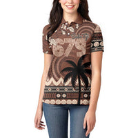 Personalised Bula Fiji 679 Women Polo Shirt Fijian Tagimoucia Masi Tapa Art LT9 - Polynesian Pride