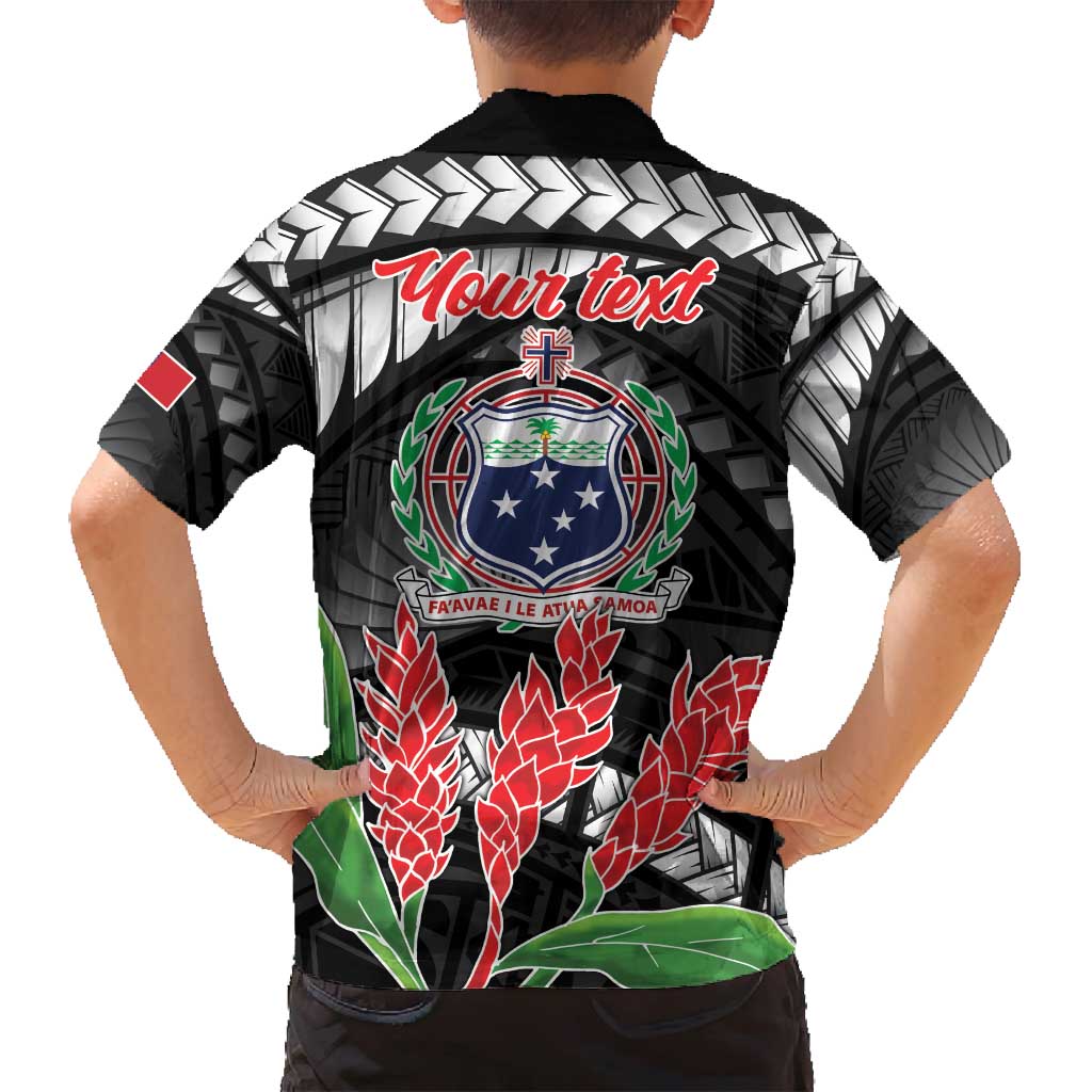 Personalised Samoa 685 Family Matching Tank Maxi Dress and Hawaiian Shirt Teuila Flower With Black Samoan Tattoo LT9 - Polynesian Pride