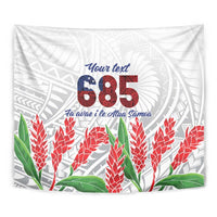 Personalised Samoa 685 Tapestry Teuila Flower With White Samoan Tattoo