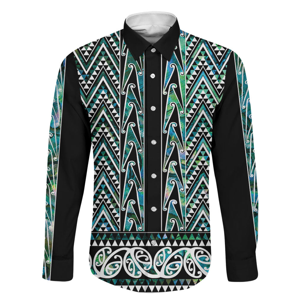 New Zealand Maori Niho Taniwha Family Matching Tank Maxi Dress and Hawaiian Shirt Papua Shell - Mangopare Puhoro Pattern