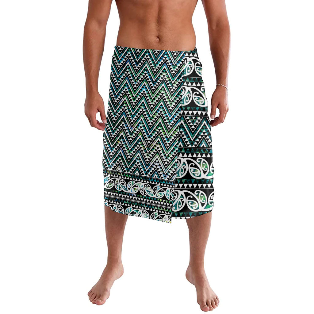 New Zealand Maori Niho Taniwha Lavalava Papua Shell - Mangopare Puhoro Pattern LT9 Green - Polynesian Pride