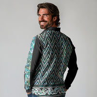 New Zealand Maori Niho Taniwha Long Sleeve Polo Shirt Papua Shell - Mangopare Puhoro Pattern