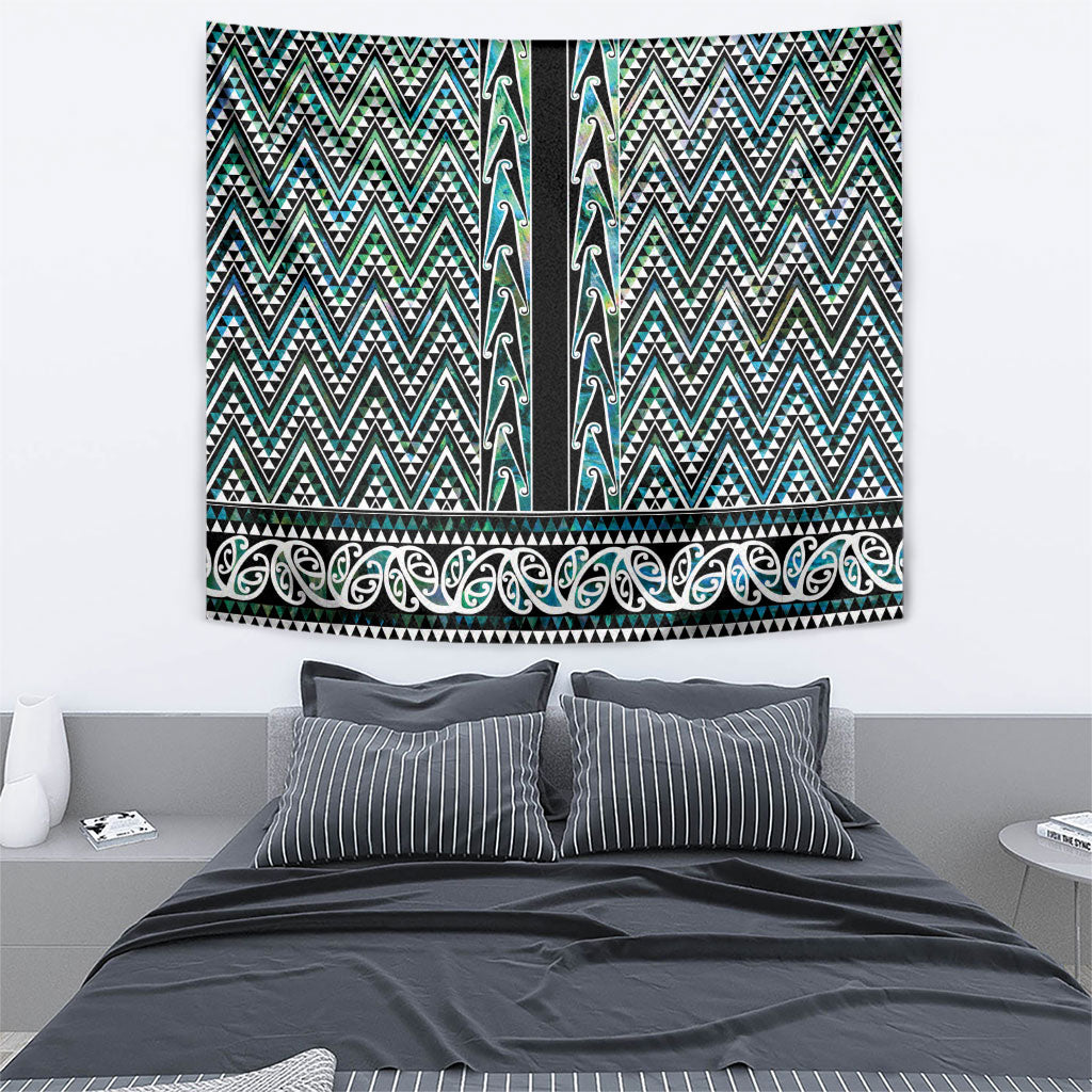 New Zealand Maori Niho Taniwha Tapestry Papua Shell - Mangopare Puhoro Pattern