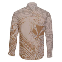 Hawaii Monk Seal and Map Family Matching Summer Maxi Dress and Hawaiian Shirt Polynesian Kanaka Maoli Beige Vibe LT9 - Polynesian Pride