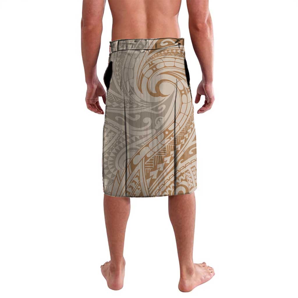 Hawaii Monk Seal and Map Lavalava Polynesian Kanaka Maoli Beige Vibe